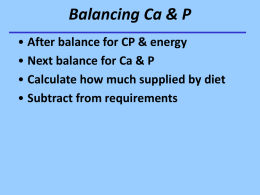 Powerpoint on Balancing Ca P
