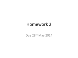 Homework 2 [Due 5/28]
