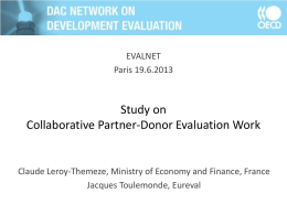 Study on Collaborative Partner-Donor Evaluation Work