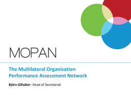 Multilateral Organisation Performance Assessment Network
