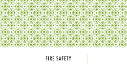 Lesson 8- Fire Safety