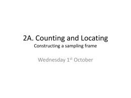 Counting and Locating