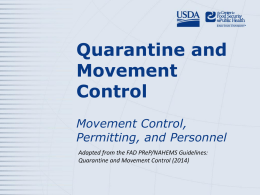 Quarantine 5 Movement Control, Permitting & Personnel PowerPoint