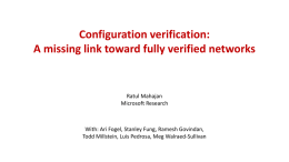 Configuration verification: A missing link toward fully verified networks