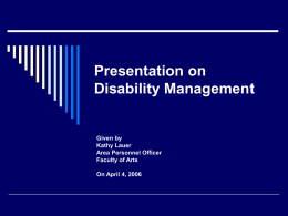 Presentation on Disabilities
