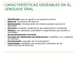 Características deseables en el lenguaje oral.ppt