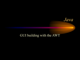 slides on the AWT package for GUIs