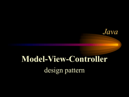 slides on the model-view-contoller design pattern