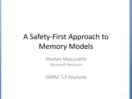 Safety-First Approach to Memory Consistency Models