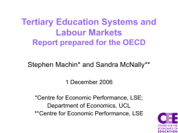 Tertiary Education Systems and Labour Markets (shorter version)