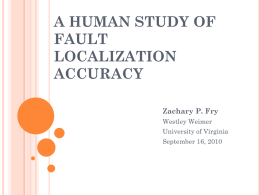 A Human Study of Fault Localization Accuracy (Masters project 2010)