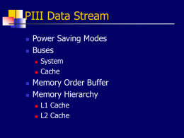 Pentium III Data Stream