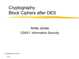 Block Ciphers after DES