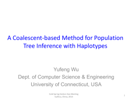A Coalescent-based Method for Population Tree Inference with Haplotypes