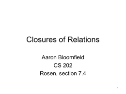Closures of Relations ( § 7.4)