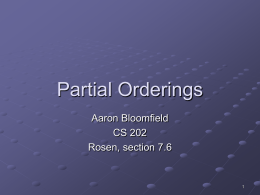Partial Orderings ( § 7.6)