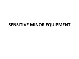 Minor Sensitive Equipment/Capital Equipment