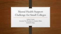 Mental Health Support Challenge for Small Colleges (PPT)