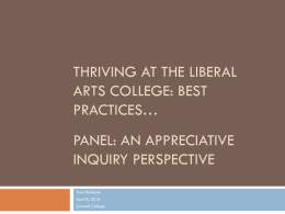 Panel: An Appreciative Inquiry Perspective (PPT)