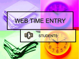 Students Web Time Entry