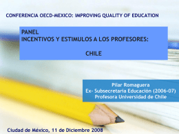 Incentivo y Est mulos a los profesores: Chile