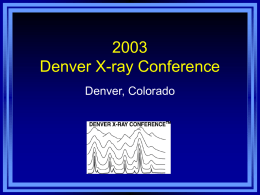 Denver X-ray Conference