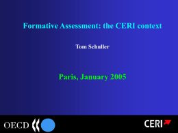 Formative Assessment: the CERI context