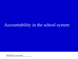 Accountability in the school system