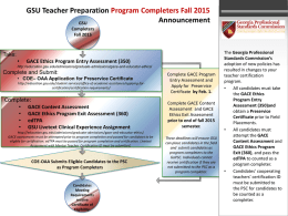 Completing Program Fall 2015 or Beyond