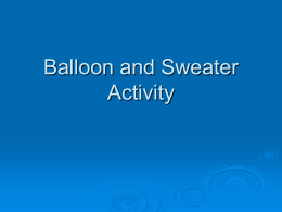 Balloon and Sweater Activity