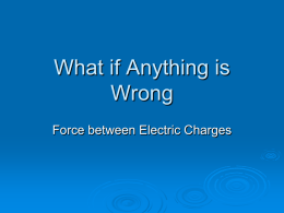What if Anything is Wrong Task on Electric Charge
