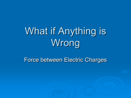 What if Anything is Wrong Task on Elecctric Charge