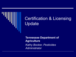 Certification Licensing May 05.ppt
