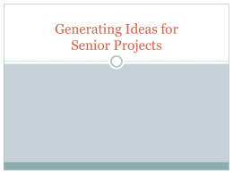 Generating Ideas