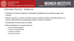 Domestic Violence Webcast Slides 10-07-15 (click to download) (PPTX, 402 KB)
