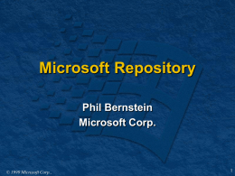Phil Bernstein: Repository Architecture and Benefits