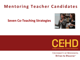 please use this link to download a MS PowerPoint presentation about co-teaching strategies