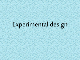 Experimental Design PowerPoint