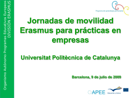 Movilidad de prácticas en empresas dentro del programa Erasmus