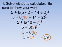 Power Point from class (more review for Quiz 1)