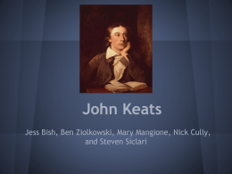John Keats presentation