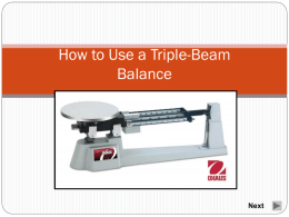 Triple Beam Balance