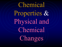 Physical and Chemical Changes
