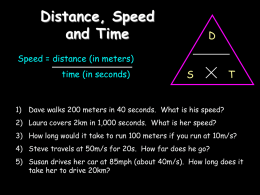 Distance and Velocity Graph