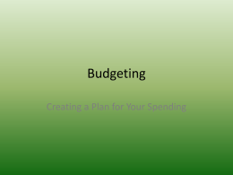 Budgeting PowerPoint