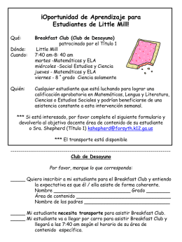 Breakfast Club Invitation / From - Spanish