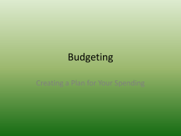 Budgeting Power Point