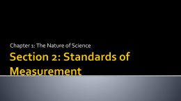 Standards of Measurement PowerPoint