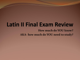 Final Exam General Review PowerPoint
