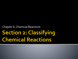 Classifying Reactions PowerPoint